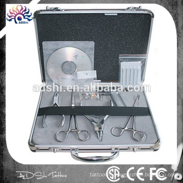 High quality stainless steel piercing tools, piercing kit with teaching CD starter piercing kit with ear gun